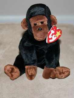 RARE 1996 Ty Beanie Baby   Black Ape Monkey