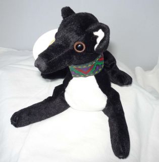 Greyhound Blingy Beanie Baby   Black, white belly, with Martingale