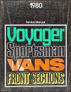 1980 Dodge Van Shop Manual Sportsman Plymouth Tradesman Voyager Clas C