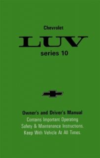 1980 Chevrolet Luv Truck Owners Manual User Guide Reference Operator