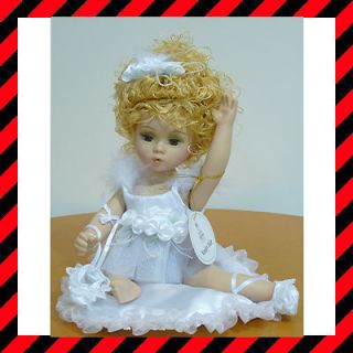 Gorgeous sitting Doll Ballerina 12 inch with porcelain head, arms and