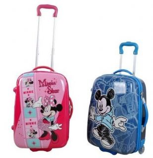 Kid Disney Mickey or Minnie Mouse Luggage Bag Baggage Trolley Roller