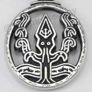 POSEIDONS TRIDENT JEWELRY Squid Pendant ~ Greek God of Sea & Ocean