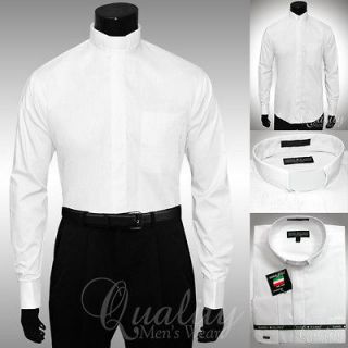 White Clergy Tab Collar 20.5 36/37 French Cuff Mens Shirt by Daniel