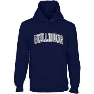 Drake Bulldogs Secondary Traditional Arch Pullover Hoodie   Royal Blue