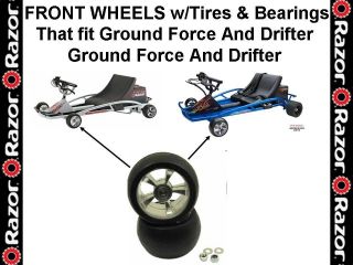 RAZOR FRONT WHEELS TIRES FOR THE GROUND FORCE GRAY MODEL AND DRIFTER