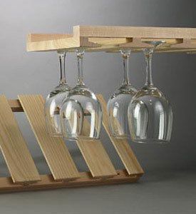 Wood Stemware Wine Glass Storage and Organization Organizing Rack