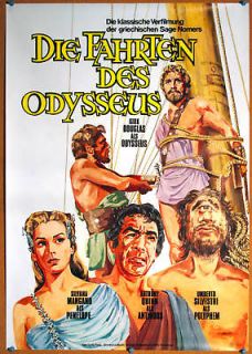   Die Fahrten des Odysseus, 1954, German one sheet, Kirk Douglas