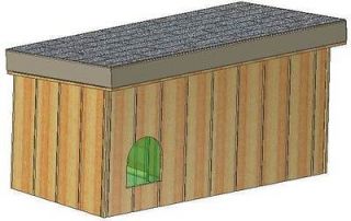 INSULATED DOG HOUSE PLANS, 15 TOTAL, SMALL DOG, WITH PATIO EASY TO