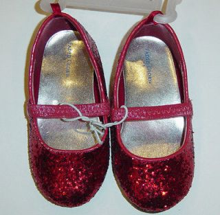 NWOT Red Glitter Dorothy Wizard of OZ Shoes Ruby Slippers Ballet Flats