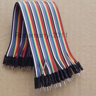 40PCS 30CM Dupont Wire Color Jumper Cable, 2.54mm 1P 1P Male to Male