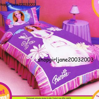 Barbie   Sweet Dreams   Single/Twin Bed Quilt Doona Duvet Cover Set