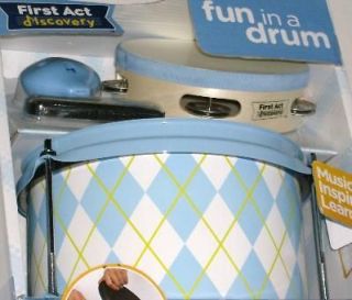 First Act Fun In Drum Musical Instrument Set Harmonica