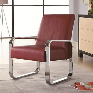 Modern Upholstered Leather like Vinyl Leisure Accent Chair   5 Colors