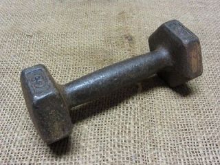 20 # Cast Iron Dumbell Antique Old Weights Gym Weight Training 7370