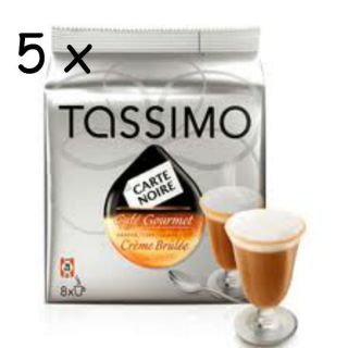Tassimo Carte Noire Cafe Gourmet Creme Brulee, 5 x Packs (40 Servings