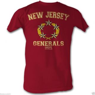 New Authentic USFL New Jersey Generals Mens T Shirt 