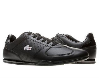 Lacoste Garonne CI SPM Black Leather Mens Casual Shoes 7 24SPM121402H