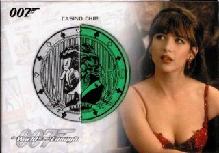 JAMES BOND 007 GREEN CASINO CHIP AUTHENTIC MOVIE PROP RELIC CARD RC13
