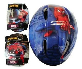 NEW SPIDERMAN CHILD HELMET AND PADS COMBO PACK COMBO