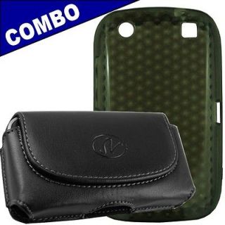 Combo For Blackberry Curve Touch 9380 Black Gel cell case + Oversized