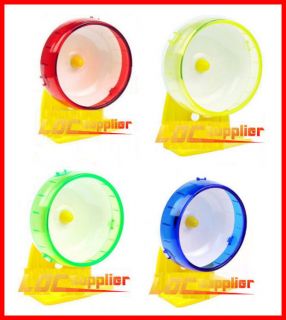 12CM HAMSTER SILENT EXERCISE WHEEL (RED YELLOW GREEN BLUE) WITH STAND
