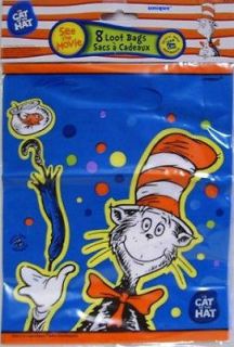 CUTE DR. SEUSS PARTY GOODY BAGS***** FOR 8*****