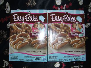 Lot 2 Easy Bake Baking Ultimate Oven Mix mixes Sweet & Savory Pretzels