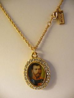 Russian Imperial FABERGE Oval Photo Frame Necklace Tsar Nicolas II