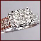 Sterling Silver 0.25 ct Genuine Diamond Cheap Engagement Ring Ladies
