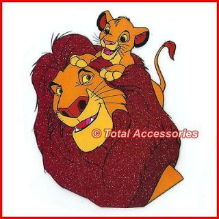 MUFASA & SIMBA LION KING   Iron On T Shirt Glitter Heat Transfer  NEW