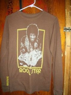 Jimi hendrix Vintage Rock Star Shirt Mens M (long John type) 1985