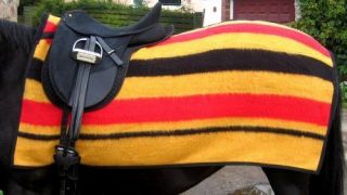 Red Black Gold Stripe LIGHTWEIGHT Fleece Exercise Sheet Rug Riding NEW