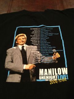 Barry Manilow 2004 tour concert shirt One Night Onel Last Time large