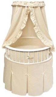 Badger Basket Elite Oval Baby Bassinet w/ Bedding &Pad Baby Nursery