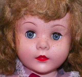 Vintage Effanbee Mary Jane Doll Beautiful Face Pink Organdy Dress 30