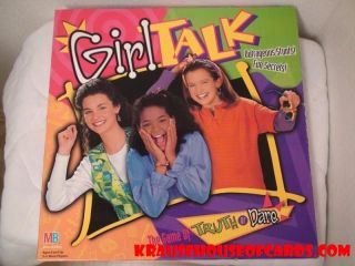 Girl Talk Board Game from Milton Bradley (1995)Outrageo us Stunts and