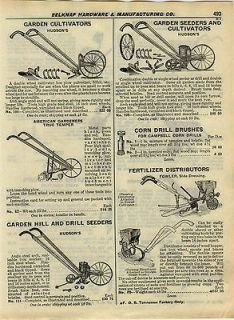 1937 AD Hudsons True Temper Garden Hill Drill Seeder Cultivators