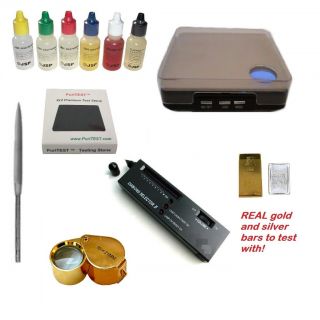 Electronic Scale Gold Silver Weigh Acid Test Kit Detect Diamond Tester