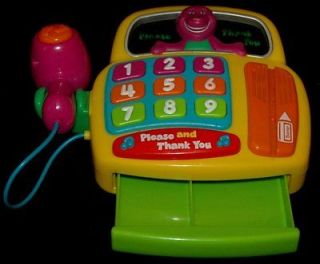 PBS Please and Thank you electronic BARNEY cash register toy scanner