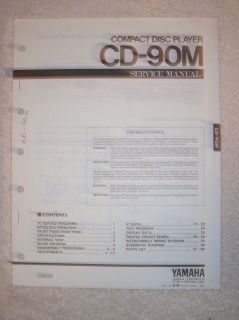 Yamaha Service Manual~CD 90M~ Compact Disc Player