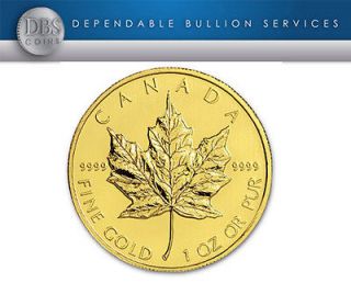 Gold 1 oz. 2013 Canadian Maple Leaf Coins .9999 fine gold   Gold