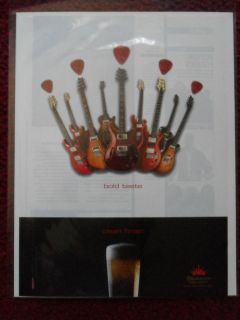 2006 Print Ad Budweiser Bud Beer Electric Guitars & Plastic Picks