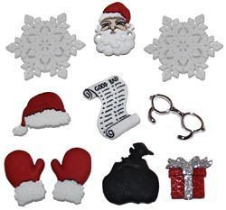 CHRISTMAS TEDDY BEAR   Novelty Theme Buttons   by Dress It Up   All