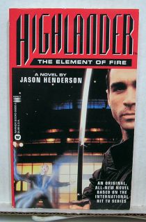 Highlander TV Series Paperback Book The Element of Fire (101956)