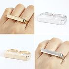 Gold BAR Double Ring Size 6 7 8/ M O Q Available Color Gold Silver