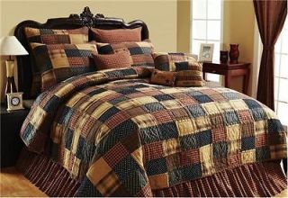 Patriotic Patch Americana Patchwork Quilt 4pc Bedding Set KING Red