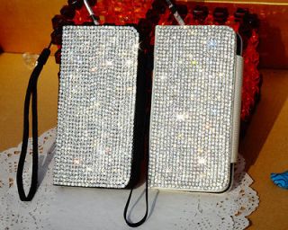 Bling Sliver Swarovski Element Crystal Cover Pouch Case For iPhone 4