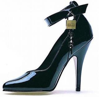 Ellie Shoes Sexy High Heel Black Pump W/Lock And Key 5 High Heel 8227