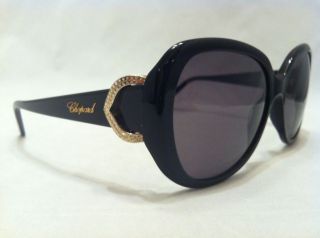 Chopard SCH089S SCH 089S 700F Black Sunglasses w/rhinestones 58 17 135